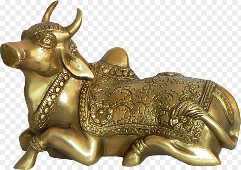 Lord Shiva Cattle Ox Metal Bronze Brass PNG