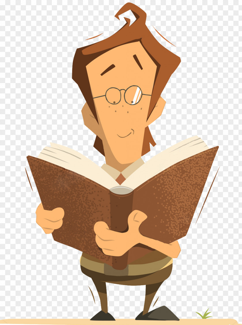 Book Reading Cartoon PNG