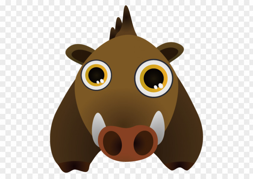 Vector Wild Boar Cartoon Drawing Clip Art PNG