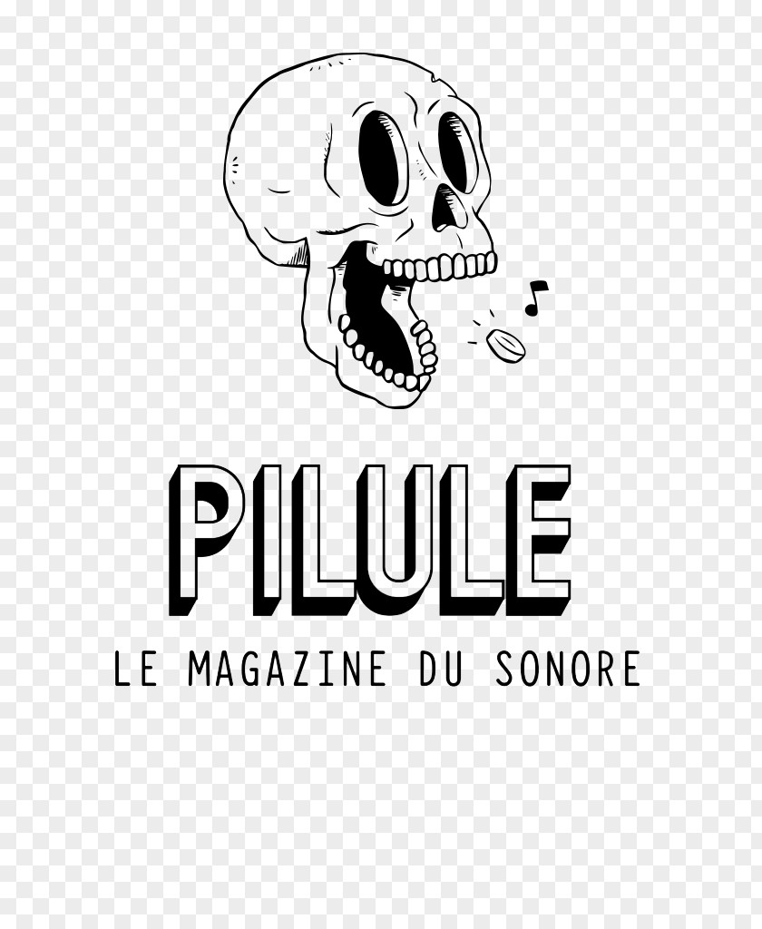 Bone Text Skull Logo PNG
