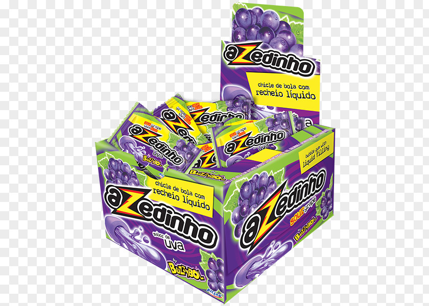 Chewing Gum Buzzy Chiclete Azedinho Uva C/40 Riclan Trident Bubbaloo PNG