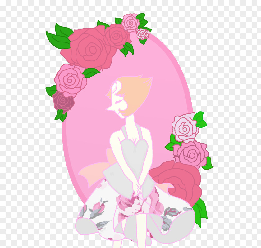 Roses And Pearls Garden Floral Design Cut Flowers PNG