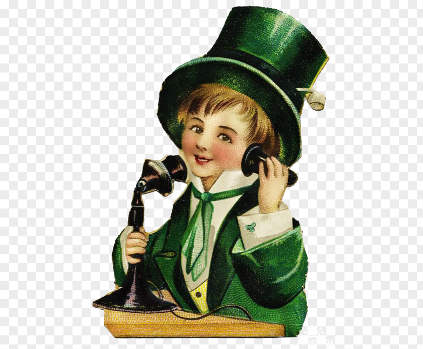 Saint Patrick's Day Irish People Holiday Leprechaun Greeting & Note Cards PNG
