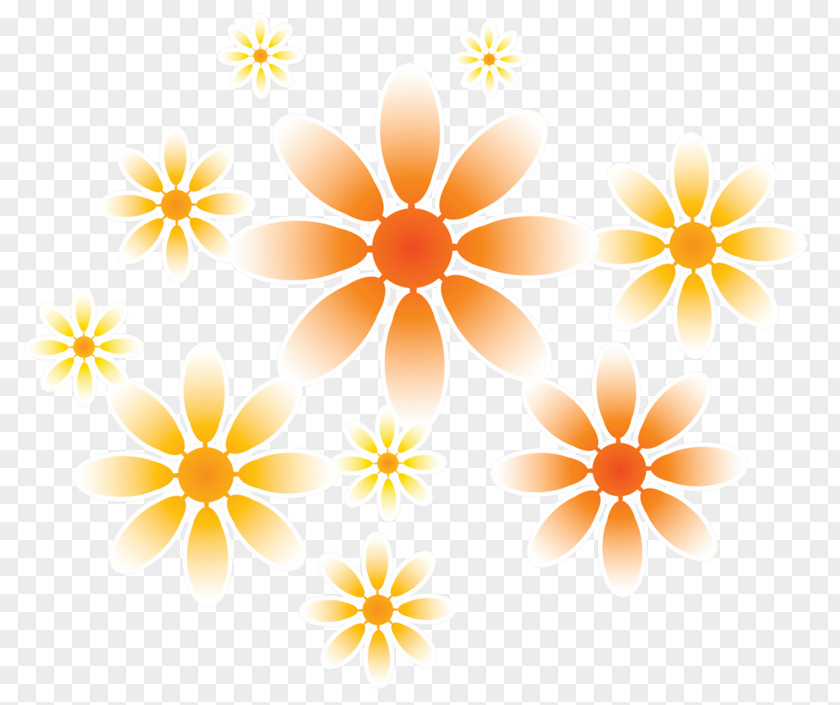 Symmetry Gold Floral Flower Background PNG