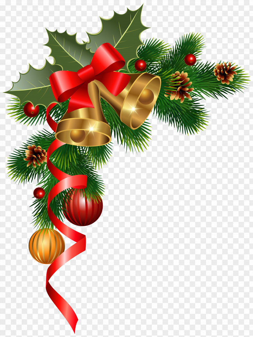 Christmas Corner Decoration Clipart Image Ornament Tree Clip Art PNG