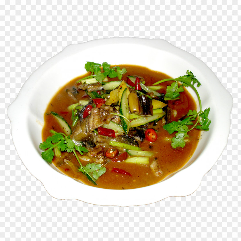 Homely Eel Red Curry Vegetable Soup Gravy Recipe PNG
