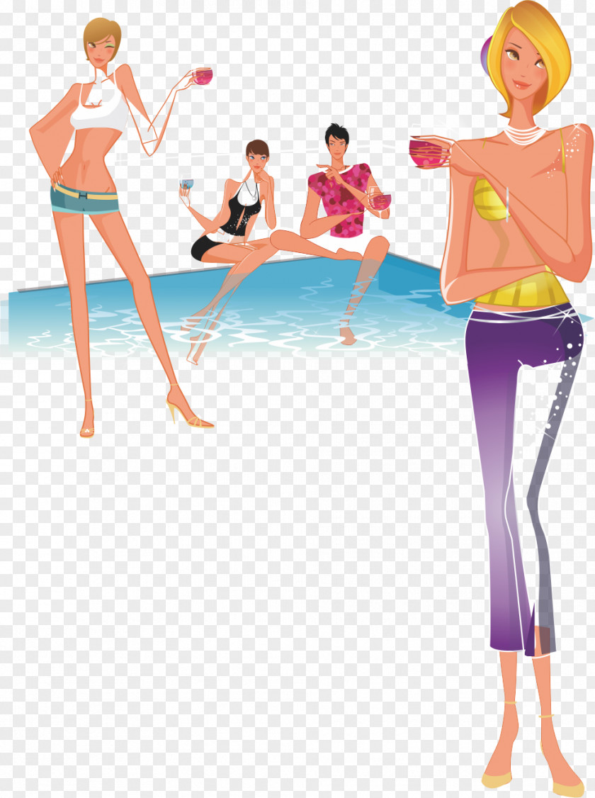 Pool Party Clip Art PNG