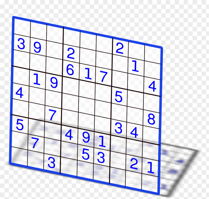 Puzzle Sudoku 2 Number Clip Art PNG