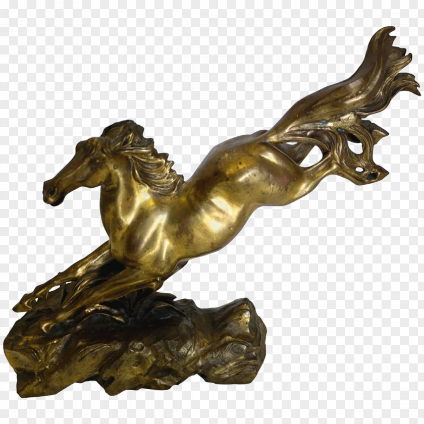 Bronze Sculpture Equestrian Statue Running Horses PNG