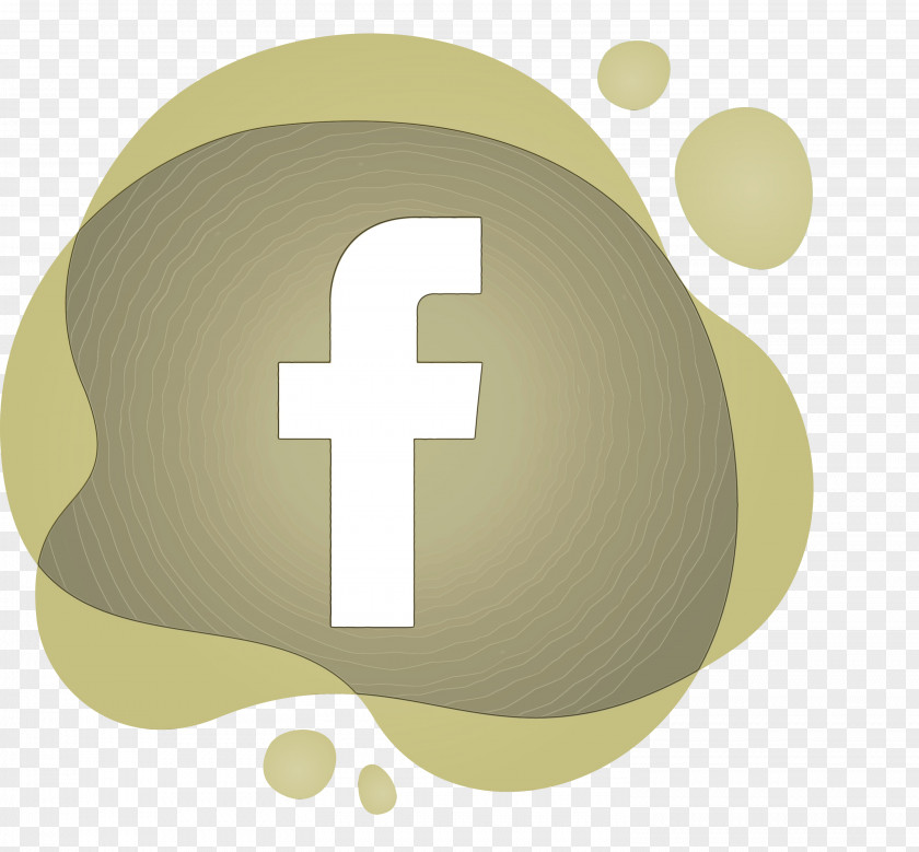 Facebook Logo Icon Watercolor Paint Wet Ink PNG