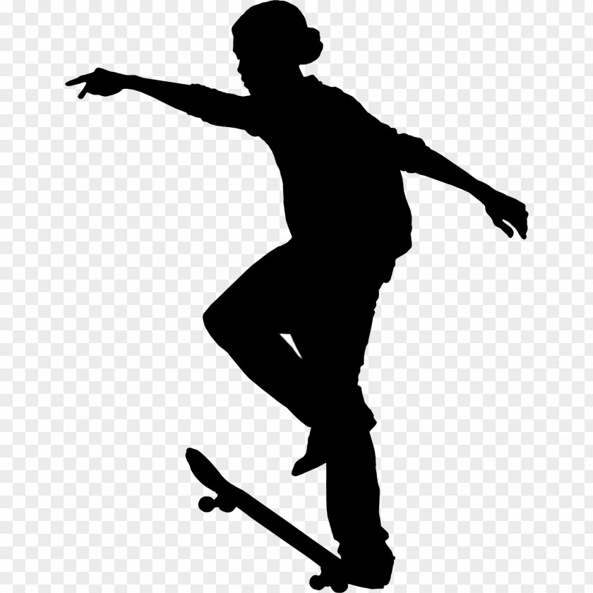M Clip Art Silhouette Skateboarding Black & White PNG