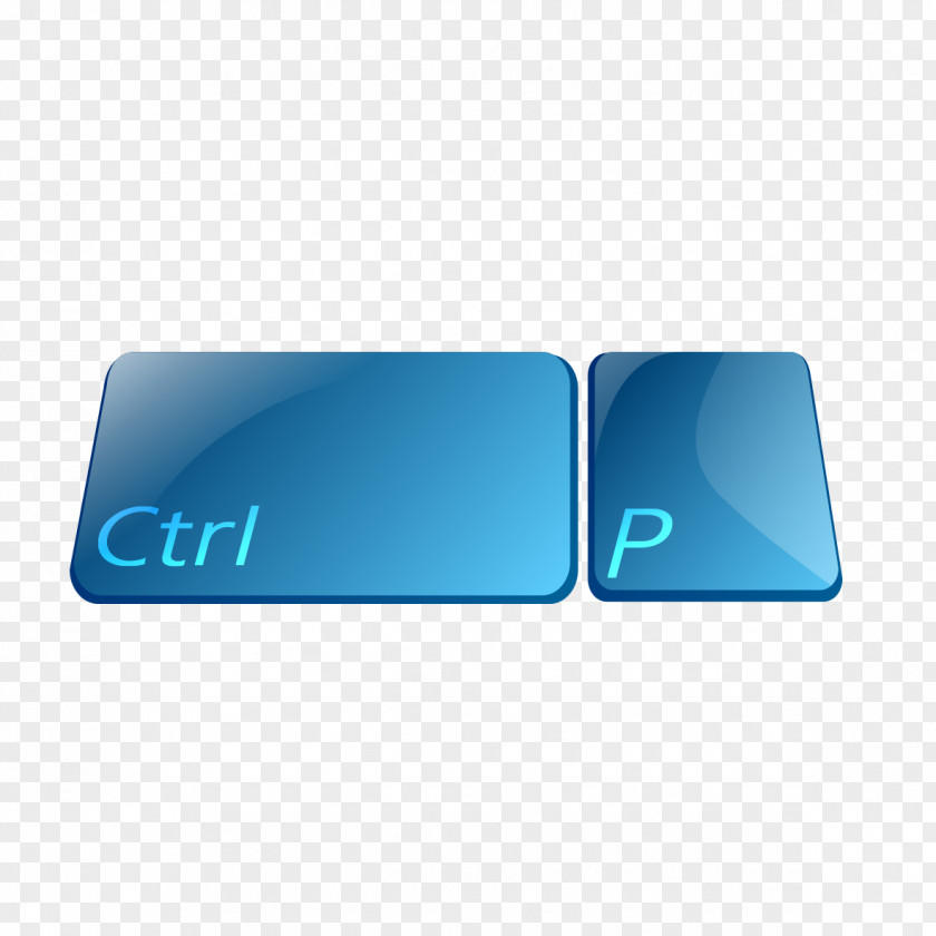 Blue Keyboard P Computer Technology Push-button Icon PNG