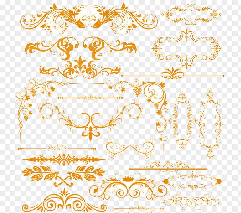 Gold Lace Template Download PNG