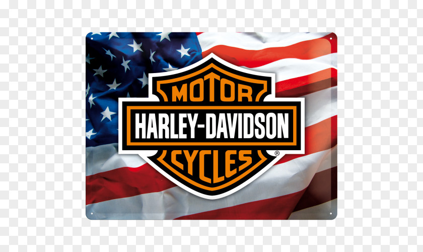 Harley DavidsonAmerican Flag With Logo30cm X 40cm Tin Sign Davidson Garage Embossed Steel 12