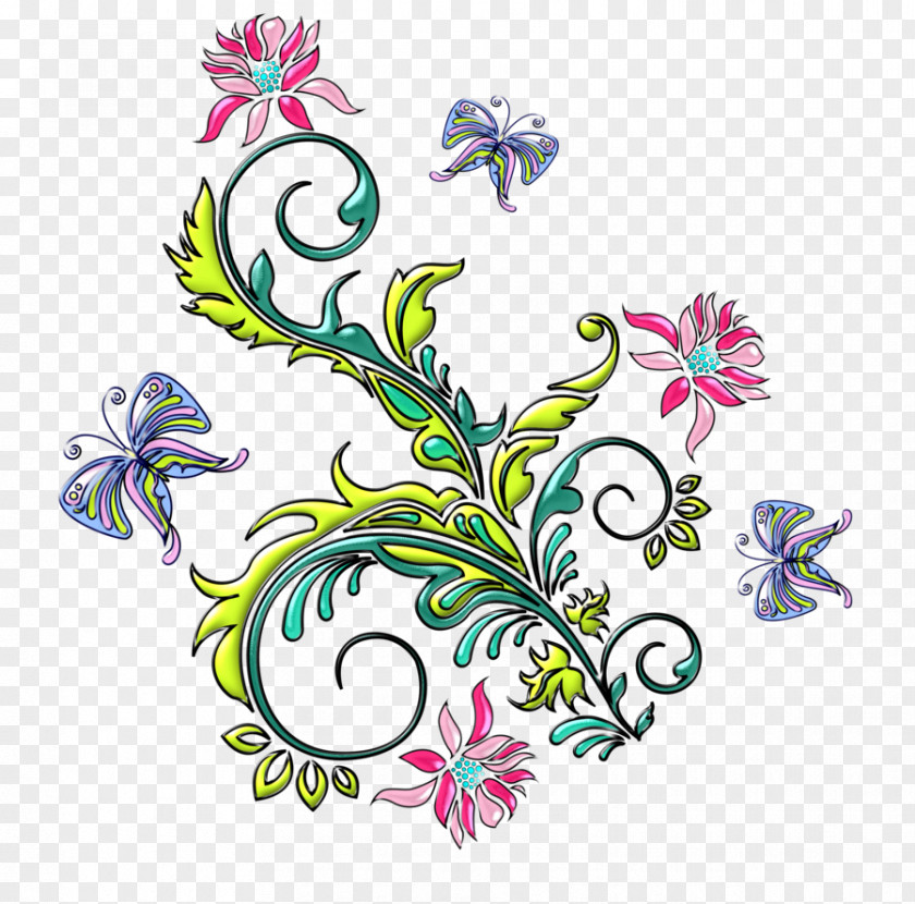 Pattern Blocks Floral Design Art Ornament Graphic PNG