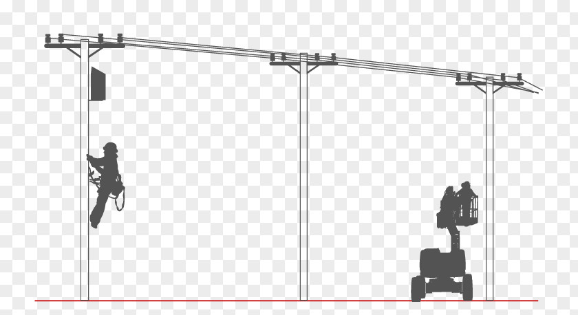 Utility Pole Light Fixture Line Angle PNG