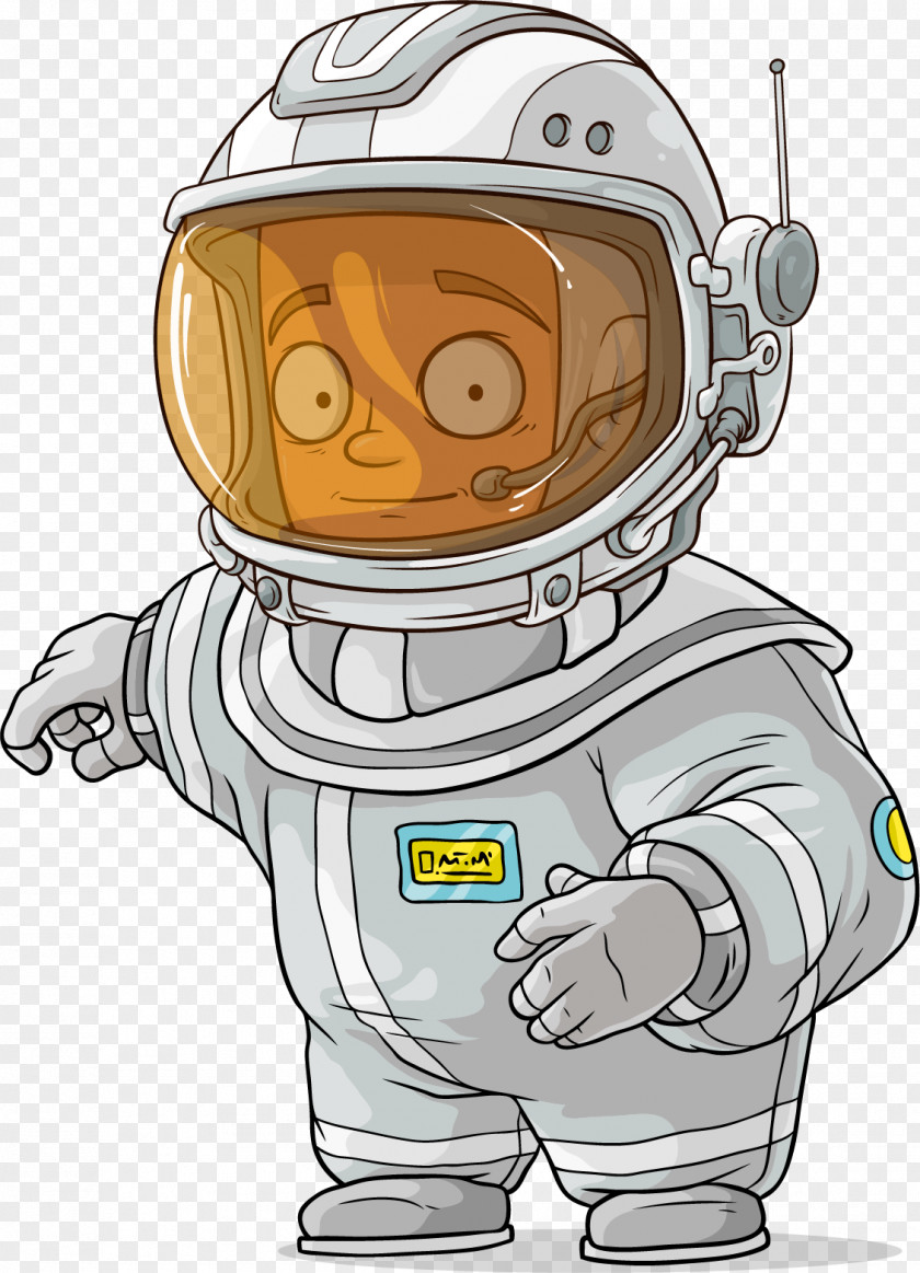 Vector Painted Astronaut Space Suit Cartoon Euclidean PNG
