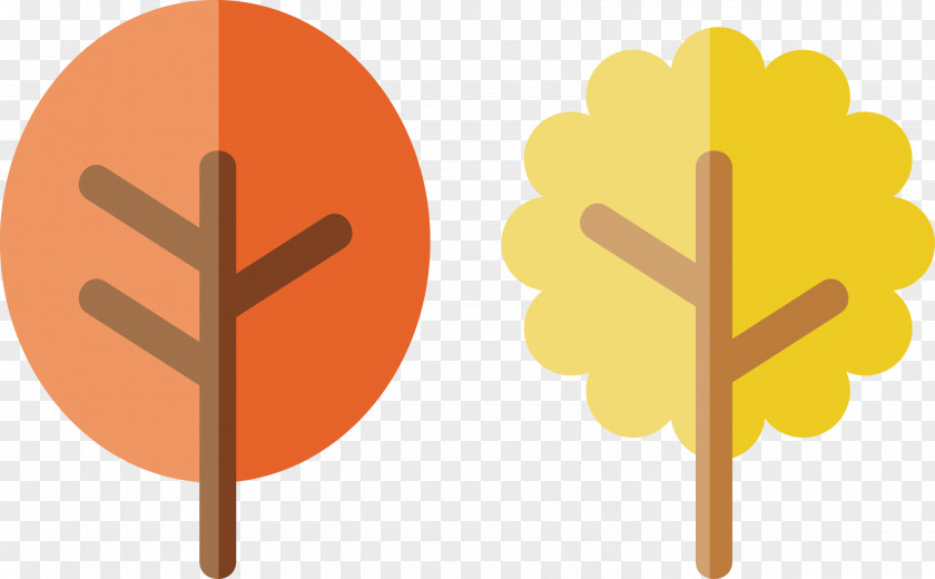 Vector Plane Trees Autumn Illustration PNG
