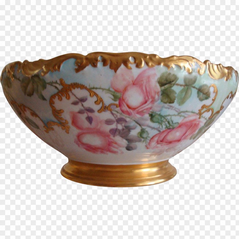 Hand Painted Rose Porcelain Saucer Bowl Tableware PNG