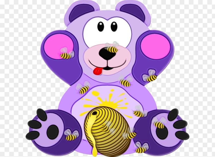 Baby Toys Magenta Teddy Bear PNG