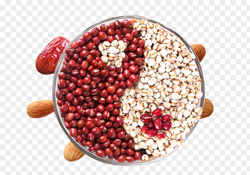 Barley Red Bean Almond Material Vegetarian Cuisine Adzuki PNG