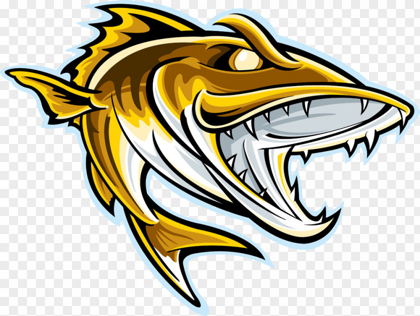 Brutal Yellow Sharks Logo Decal Art PNG