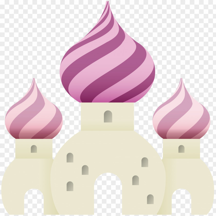 Candy Dream Castle Cartoon Illustration PNG