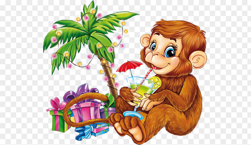 Hand-painted Monkey Creative Gift Ape Animal PNG