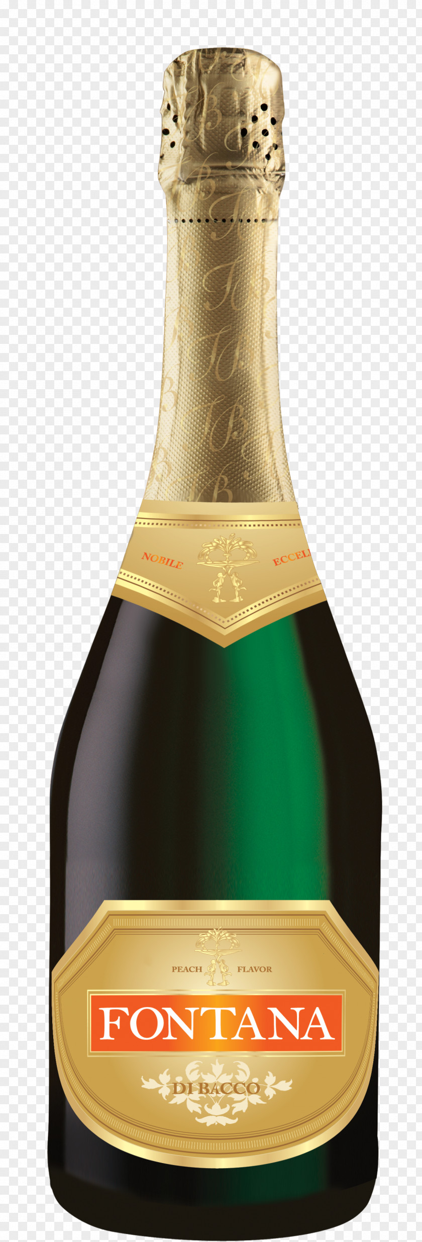 Champagne Liqueur Glass Bottle PNG