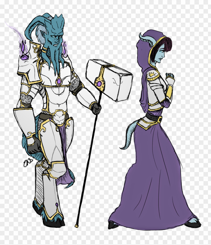 World Of Warcraft Draenei Paladin Priest Drawing PNG