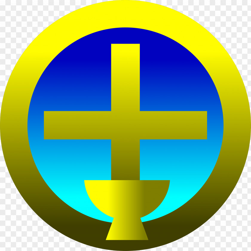 Gold Cross Eucharist Chalice Symbol Christian Clip Art PNG