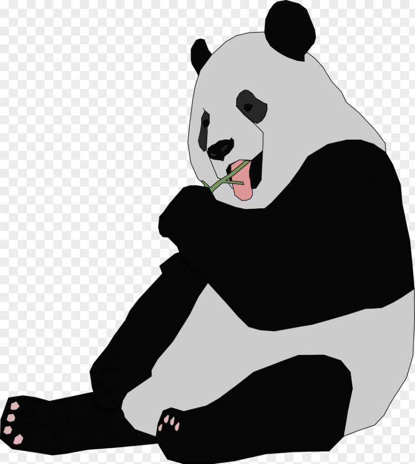 Panda Giant Bear Red Cuteness Clip Art PNG