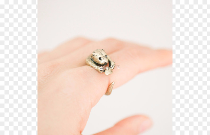 Sea Otter Nail Wedding Ring Body Jewellery Silver PNG