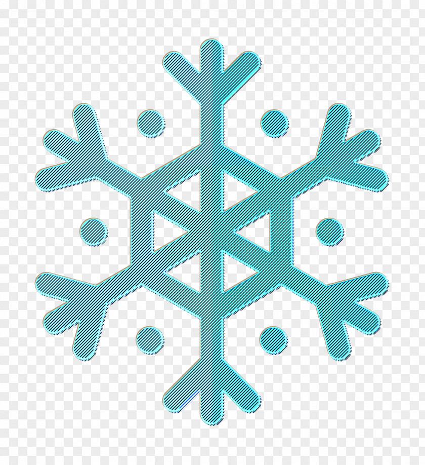 Turquoise Weather Icon Snow Snowflake PNG