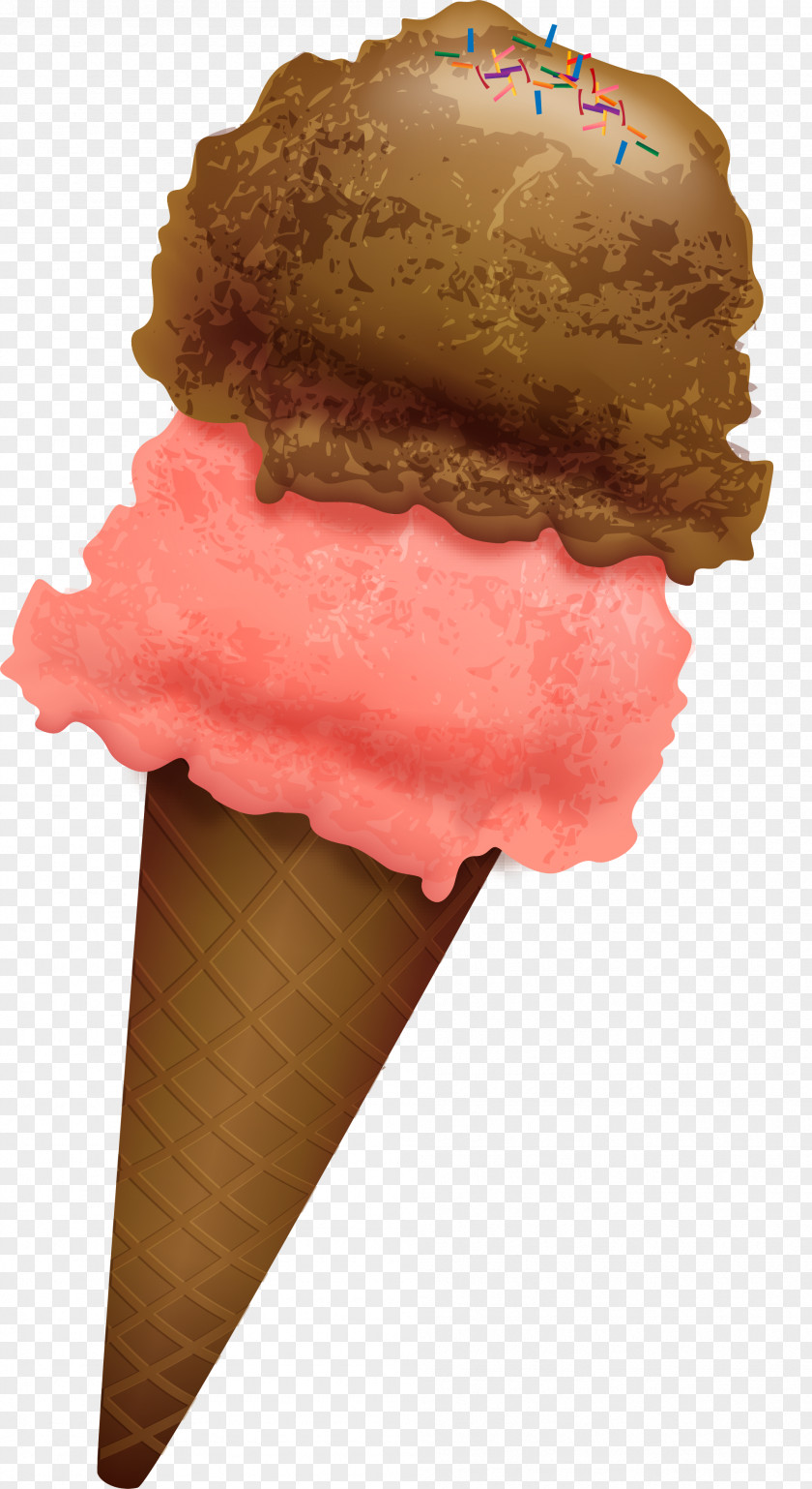 Hand Painted Colorful Ice Cream PNG