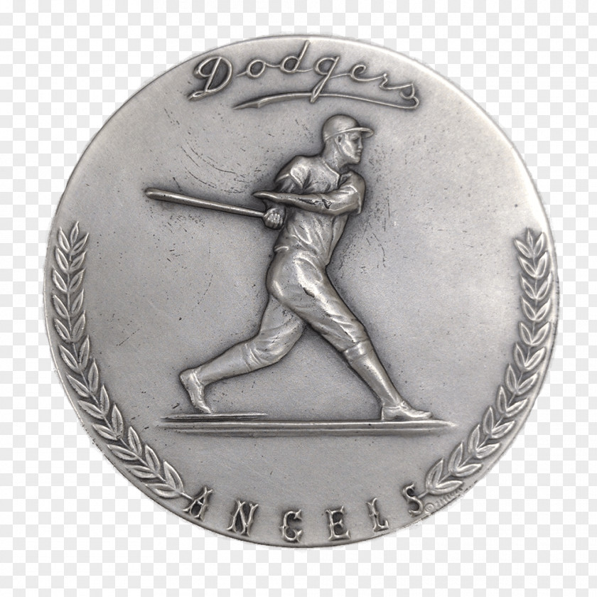 Silver Medal Rocky Mountain Coin Dodger Stadium Metal PNG