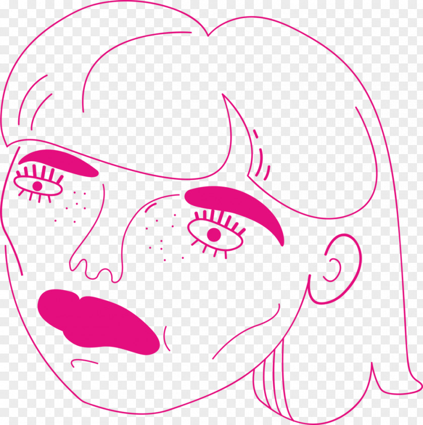 Daughter Of Space Woman Eye Line Art PNG
