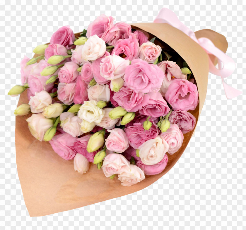 Pink Fresh Flower Bouquet Prairie Gentian Cut Flowers Floristry PNG