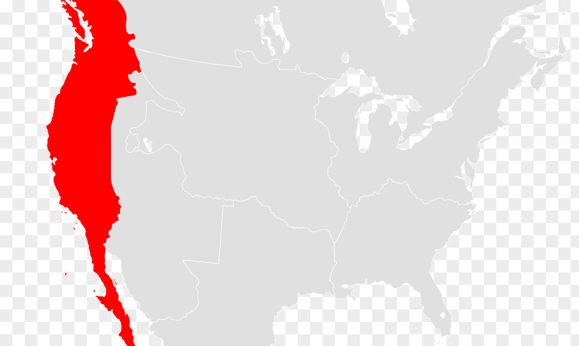 Map United States Mexico Canada PNG