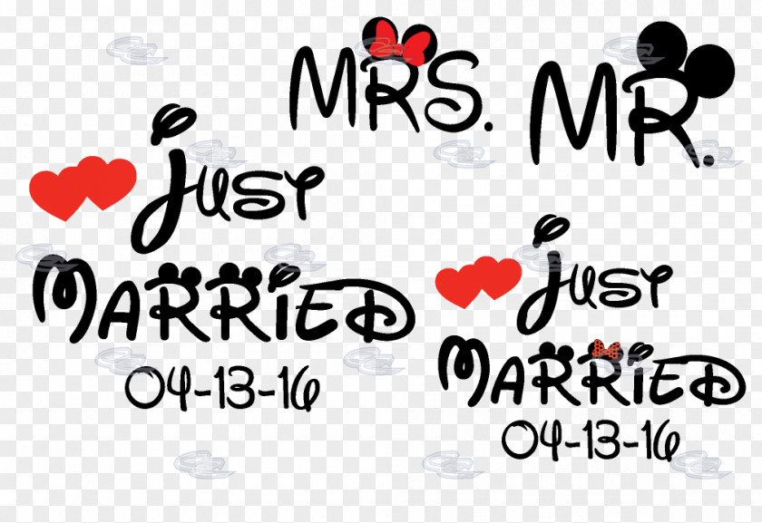 Married Minnie Mouse Mickey T-shirt Mrs. PNG