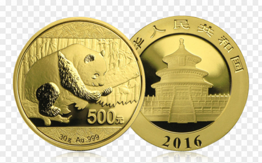 Coin Chinese Gold Panda Giant Silver PNG