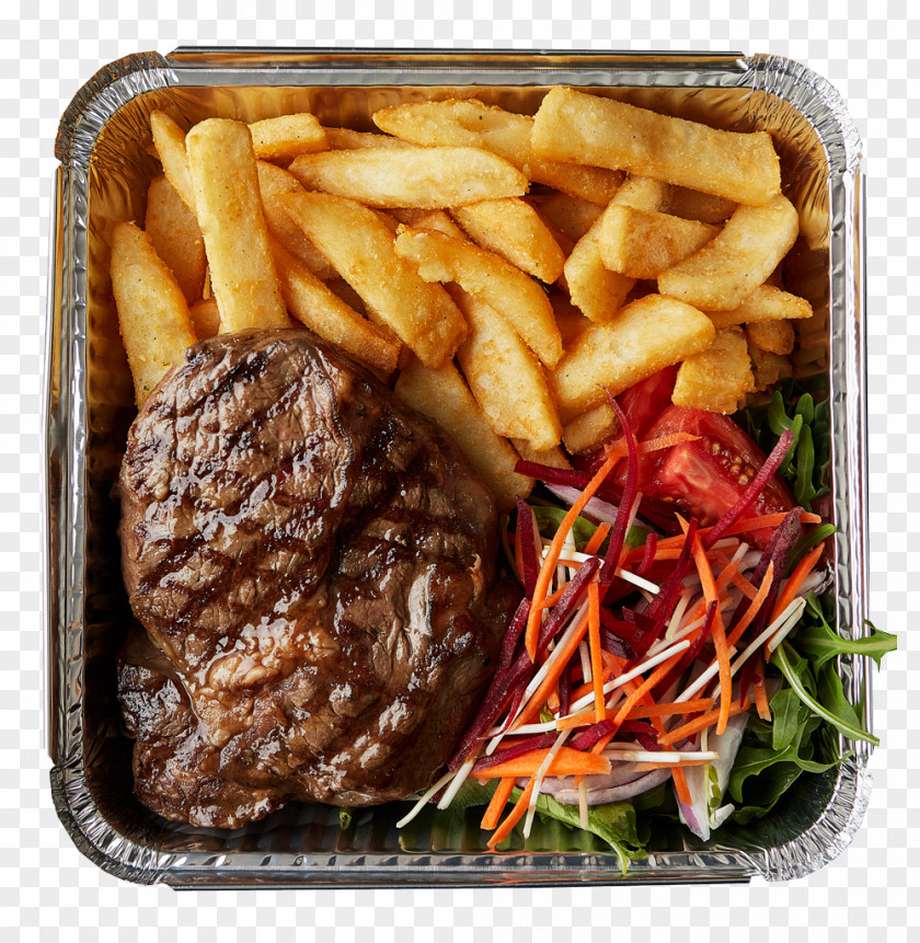 Grilled Beef Steak French Fries Cuisine Of The United States Full Breakfast Fast Food PNG