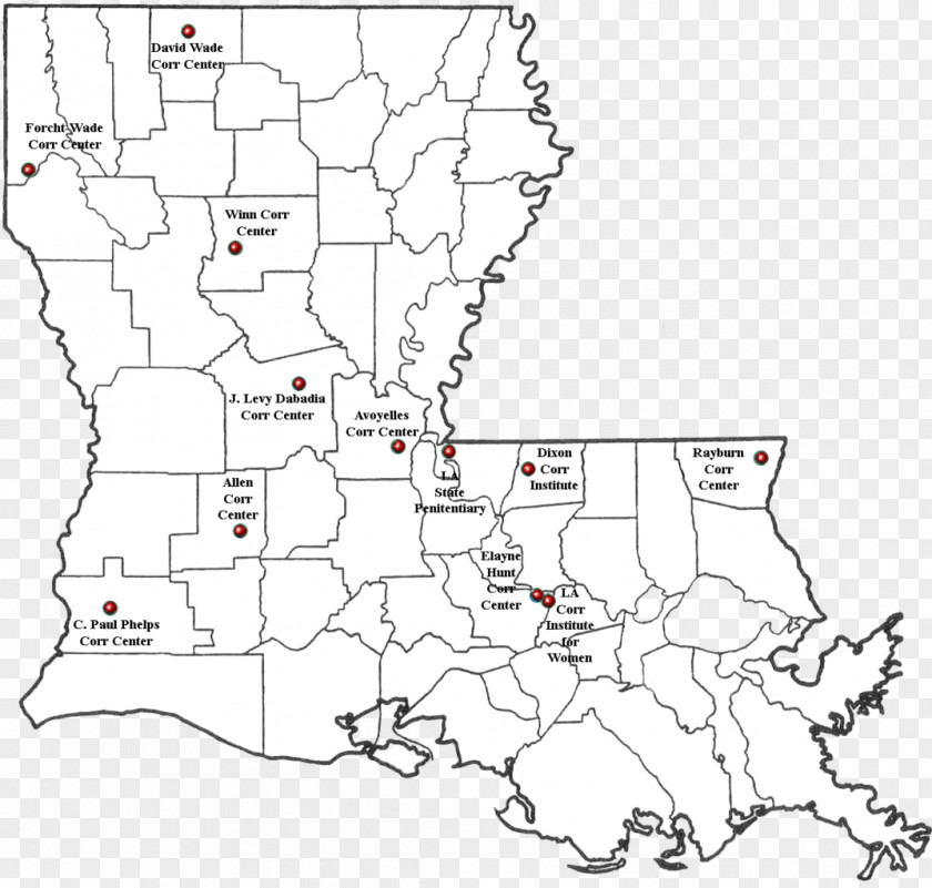 Map Louisiana Department Of Public Safety & Corrections State Police PNG