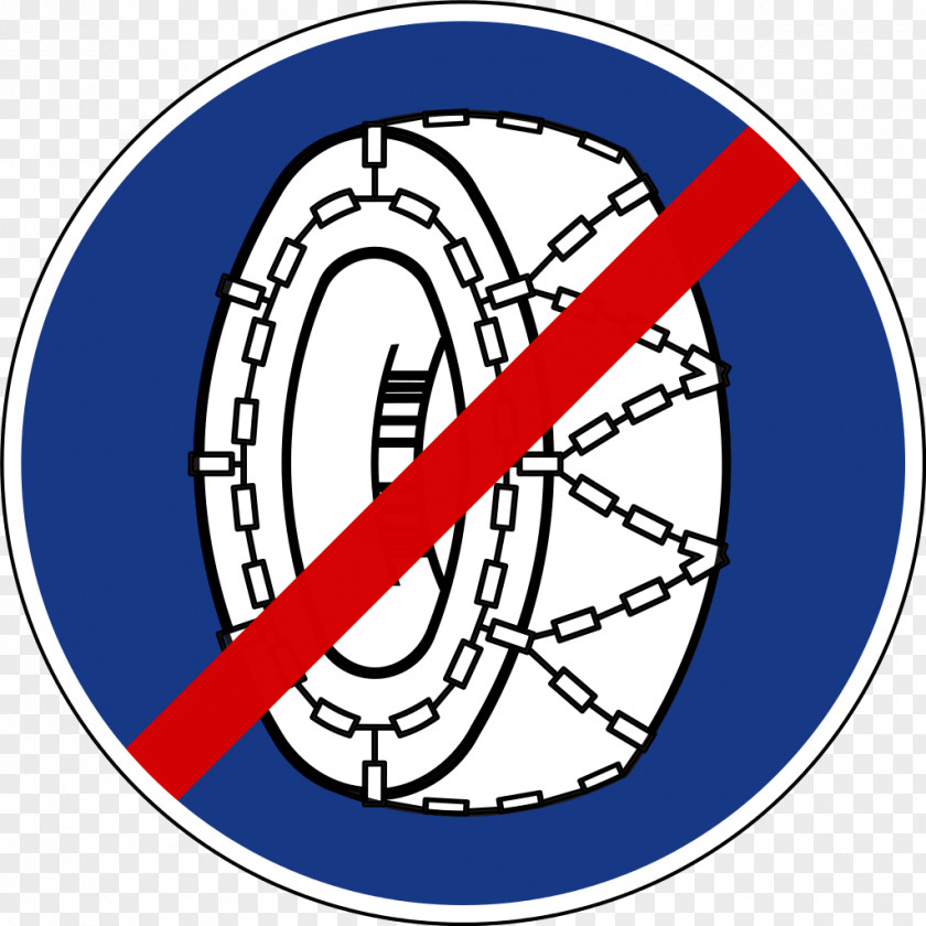 Snow Chains Tire Traffic Sign PNG