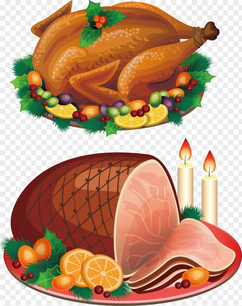 Vector Christmas Food PNG