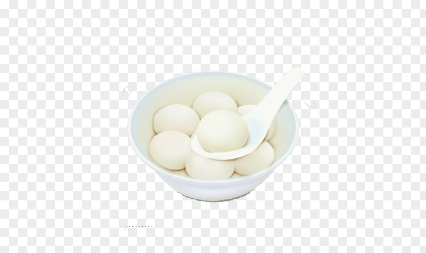 A Bowl Of Glutinous Rice Balls Spoon Egg Tableware PNG