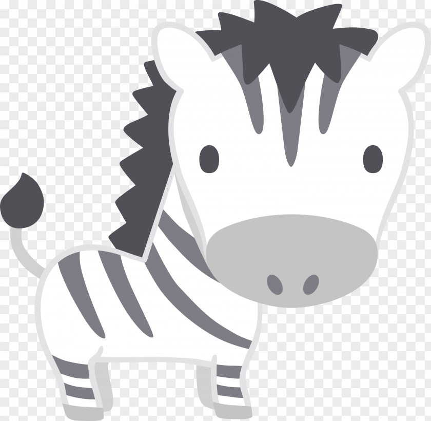 Cartoon White Animal Figure Snout Black-and-white PNG