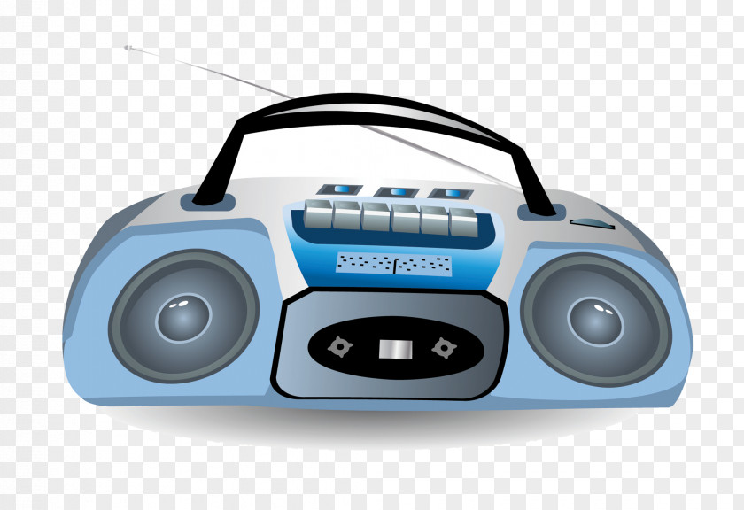 Radio Microphone Compact Cassette Deck Tape Recorder PNG