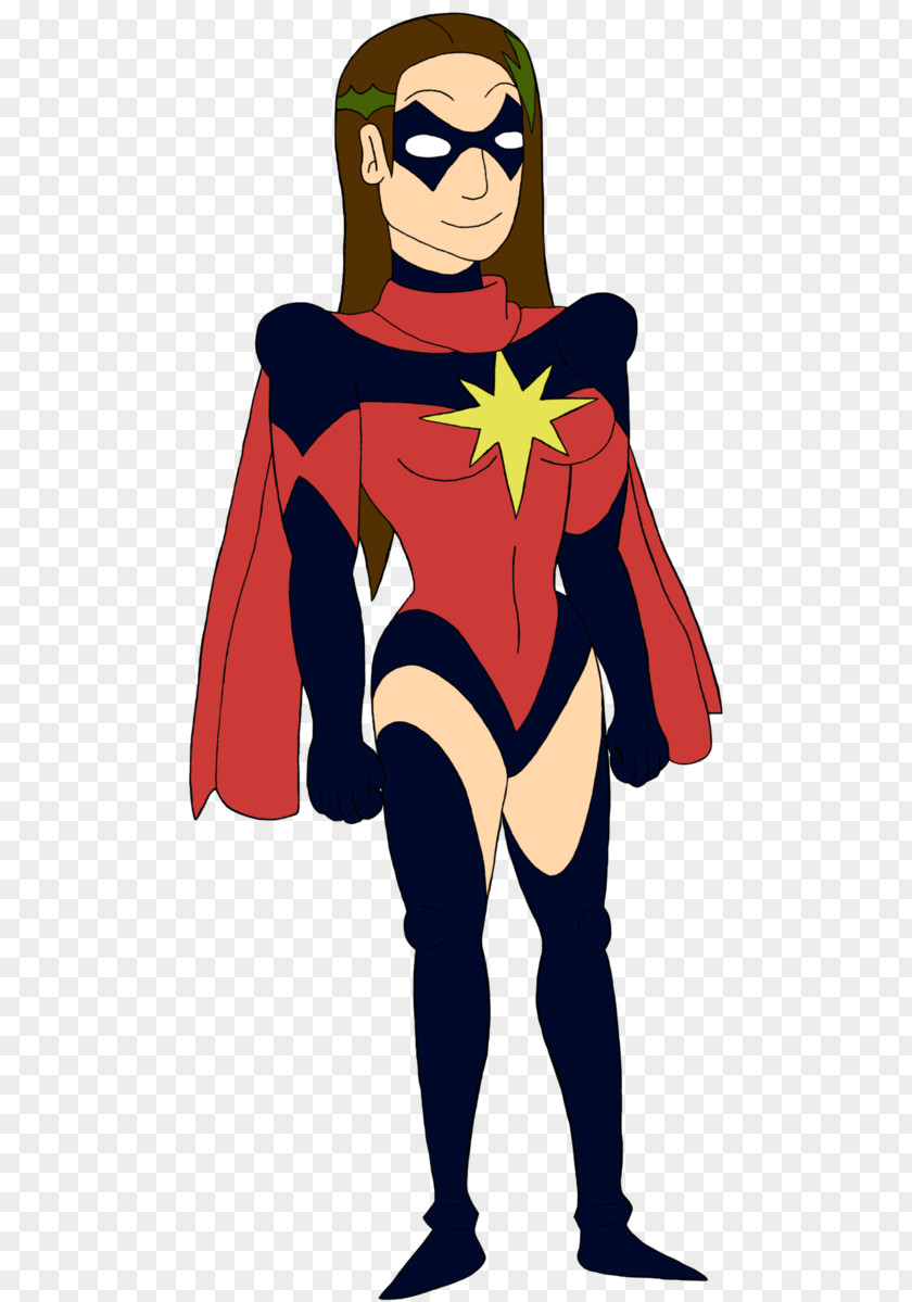 Captain Marvel Cartoon Superhero Clip Art PNG