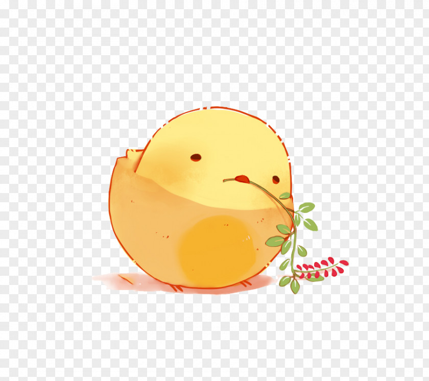 Cute Yellow Chick AcFun Chinese Zodiac Rooster Baidu Tieba U3067 PNG